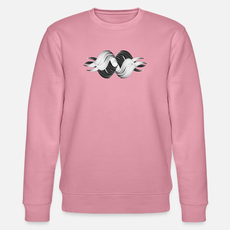 Abstrakte Formen – Dynamisches Schwarz-Weiß Design - Stanley/Stella Unisex Bio-Sweatshirt CHANGER  - Lila Traum