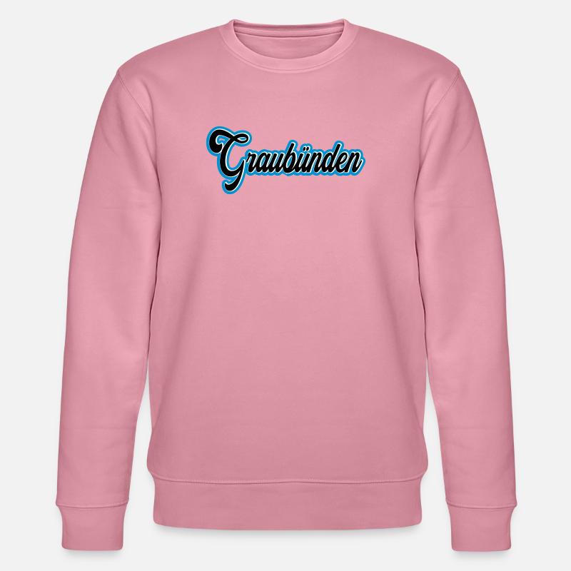 Graubünden Script with Blue Outline - Stanley/Stella CHANGER Unisex Organic Sweatshirt - lilac dream