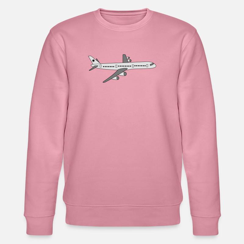 Flugzeug - Stanley/Stella Unisex Bio-Sweatshirt CHANGER  - Lila Traum