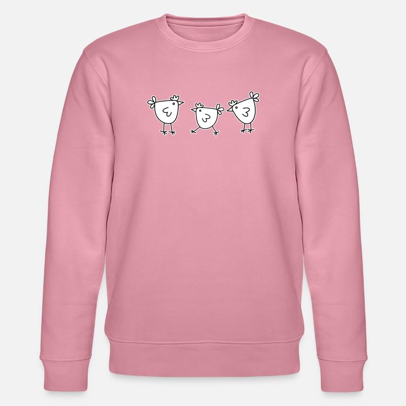 3 chickens hens feathered cattle - Stanley/Stella CHANGER Unisex Organic Sweatshirt - lilac dream