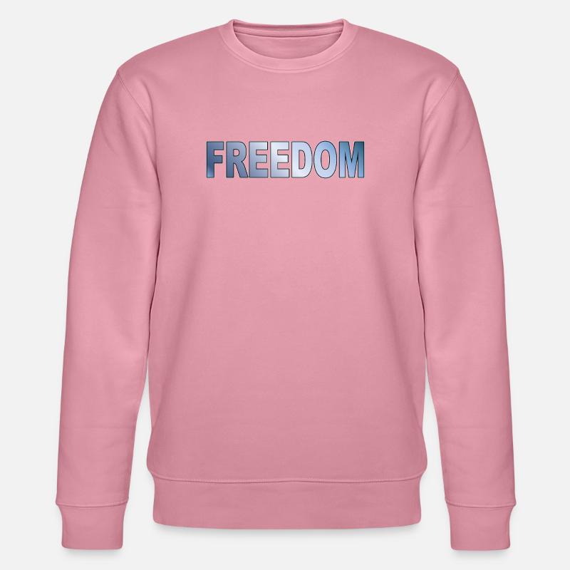 Freedom Typografie Statement Design - Stanley/Stella Unisex Bio-Sweatshirt CHANGER  - Lila Traum