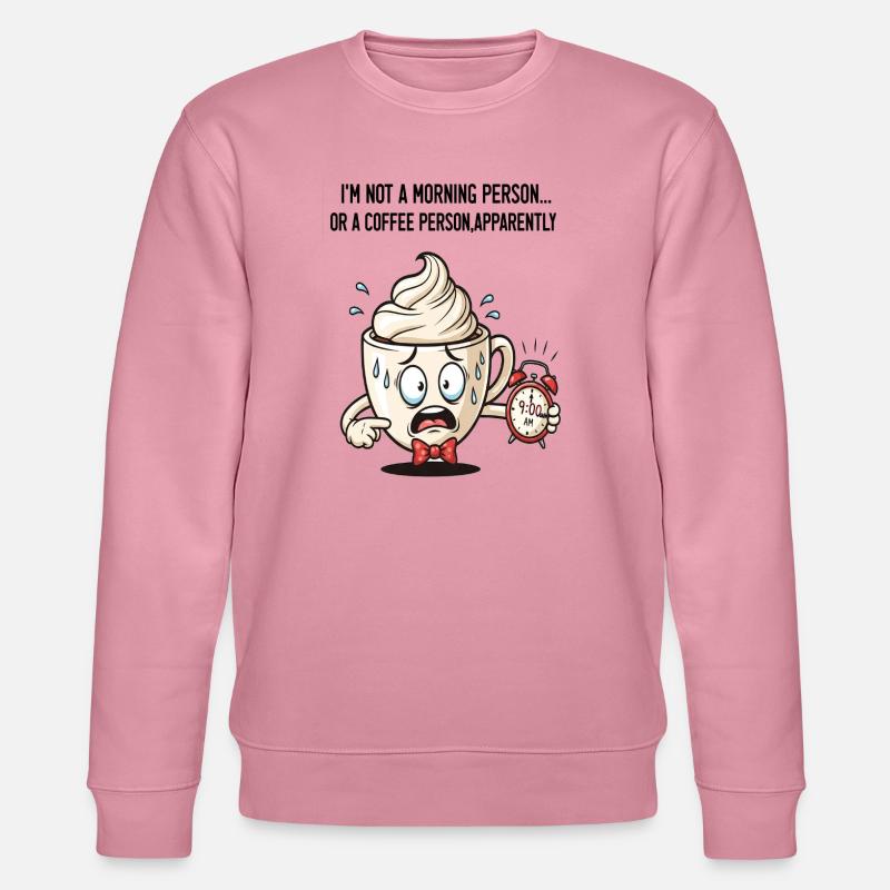 Ängstliche Morgentasse mit Wecker - Stanley/Stella Unisex Bio-Sweatshirt CHANGER  - Lila Traum