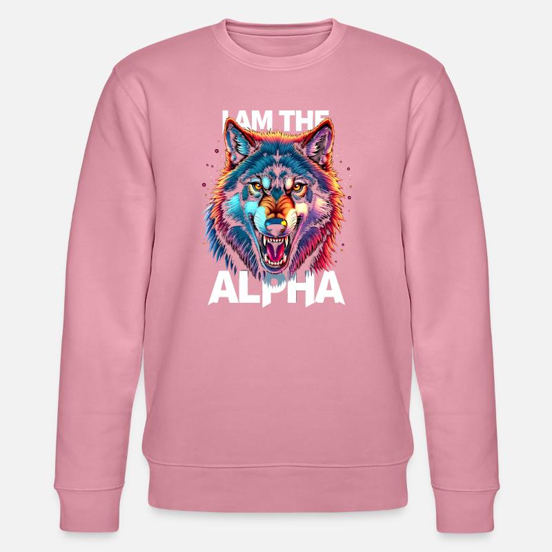 I am the Alpha Wolf - Stanley/Stella Unisex Bio-Sweatshirt CHANGER - Lila Traum