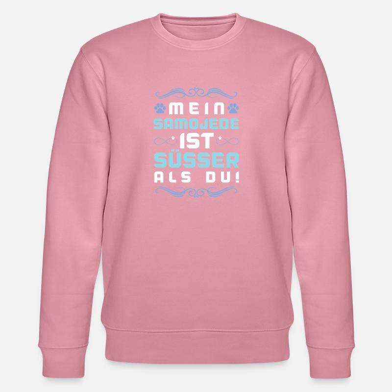 samojede hund spruch - Stanley/Stella Unisex Bio-Sweatshirt CHANGER  - Lila Traum