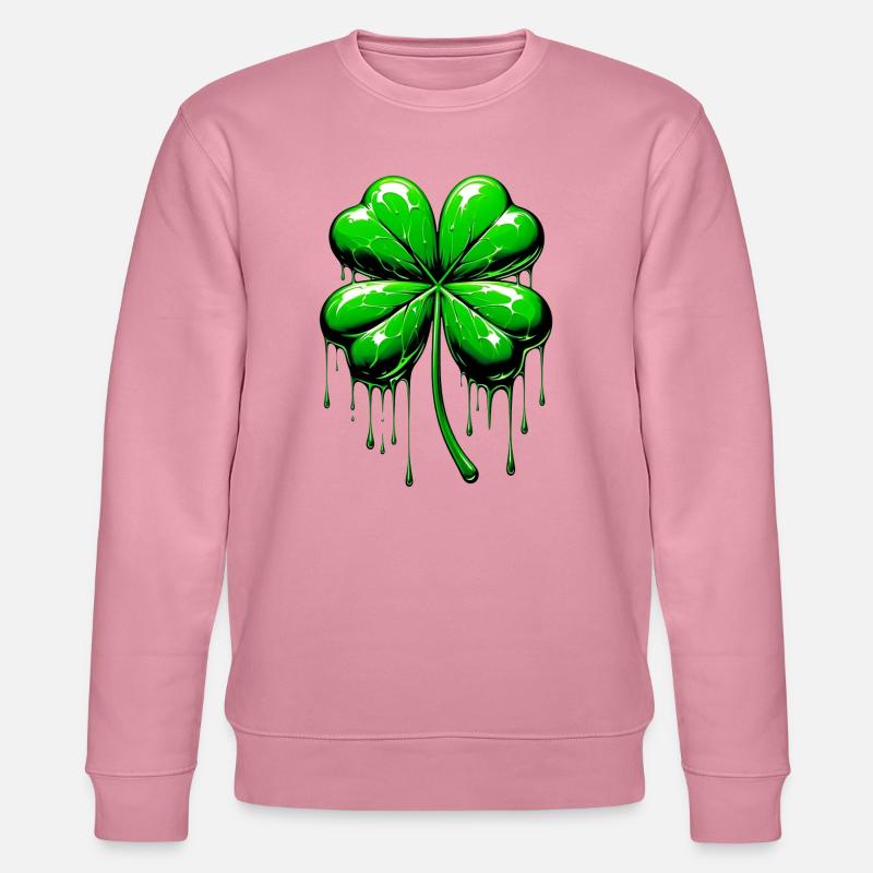 Vierblättriges Kleeblatt - Stanley/Stella Unisex Bio-Sweatshirt CHANGER  - Lila Traum