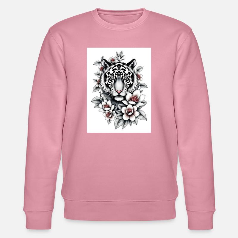 The Tiger never sleeps - Stanley/Stella Unisex Bio-Sweatshirt CHANGER  - Lila Traum