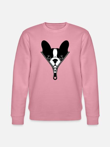 French Bulldog in a Zipper - Stanley/Stella CHANGER Unisex Organic Sweatshirt - lilac dream