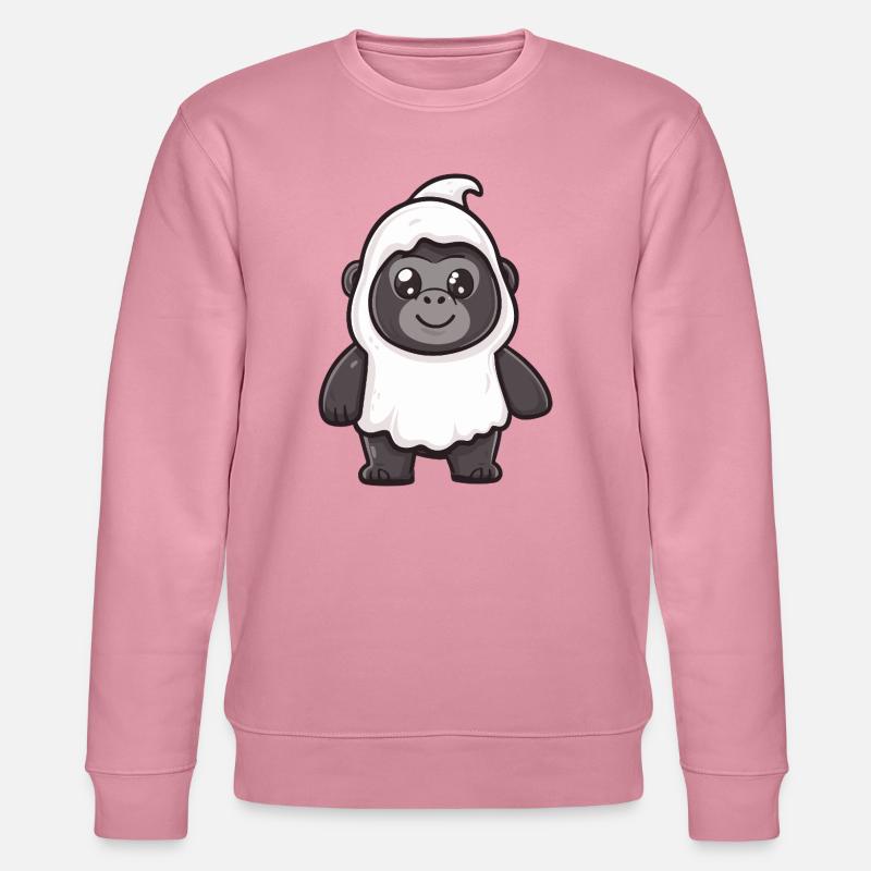 Gorilla Halloween Geist - Stanley/Stella Unisex Bio-Sweatshirt CHANGER  - Lila Traum