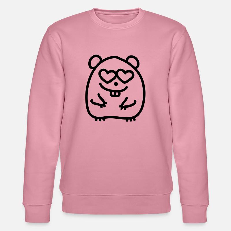 Verliebter Hamster - Line - Stanley/Stella Unisex Bio-Sweatshirt CHANGER  - Lila Traum