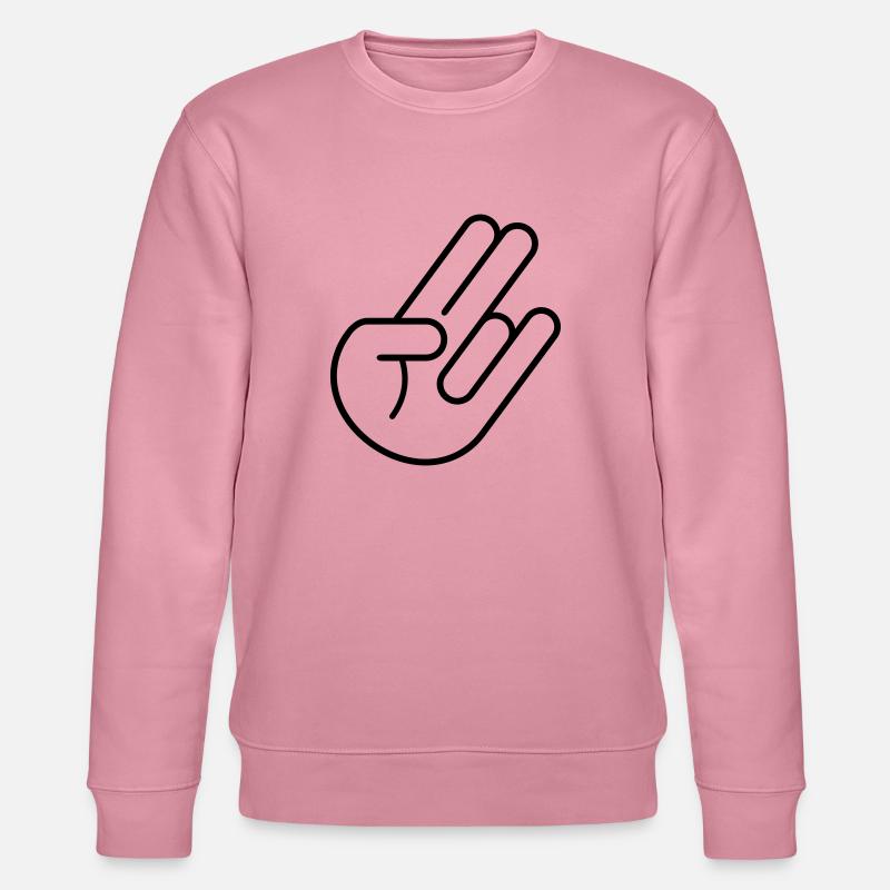 JDM Hand (Outline) - Stanley/Stella Unisex Bio-Sweatshirt CHANGER  - Lila Traum
