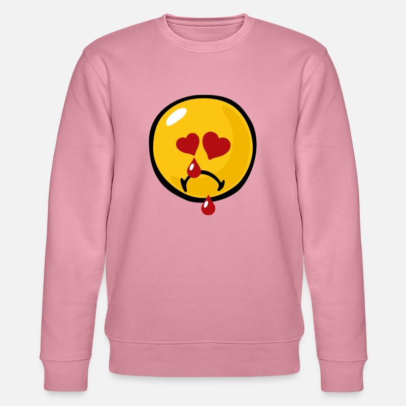 Smiley Sadness Heartbroken - Stanley/Stella Unisex Bio-Sweatshirt CHANGER  - Lila Traum
