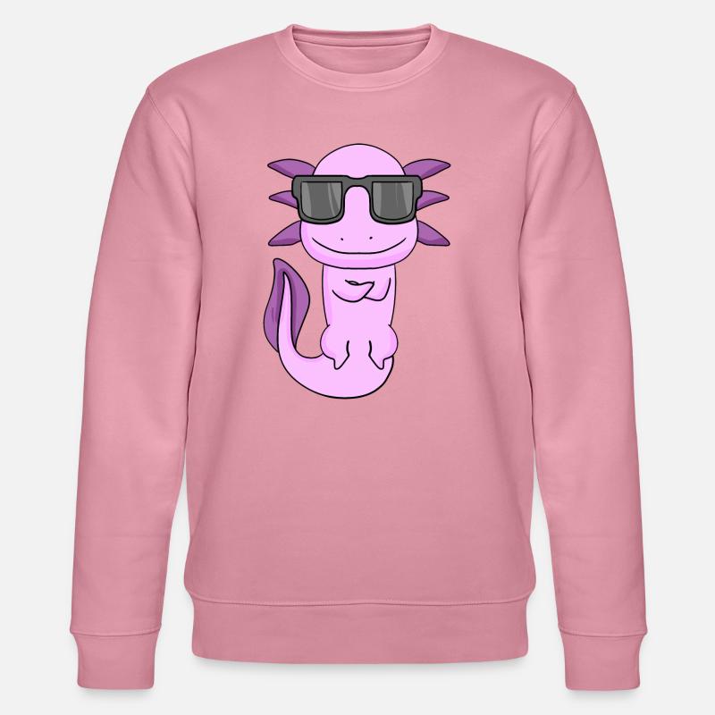 Axolotl mit Sonnenbrille - Stanley/Stella Unisex Bio-Sweatshirt CHANGER  - Lila Traum
