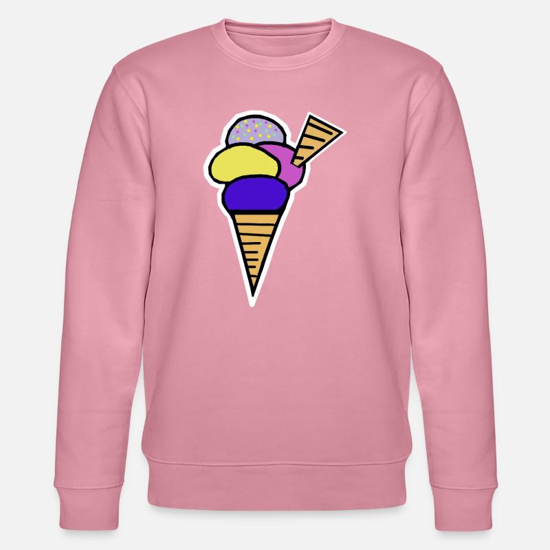 Eiswaffel Eiscreme Eis Kinder Retro - Stanley/Stella CHANGER Unisex Organic Sweatshirt - lilac dream
