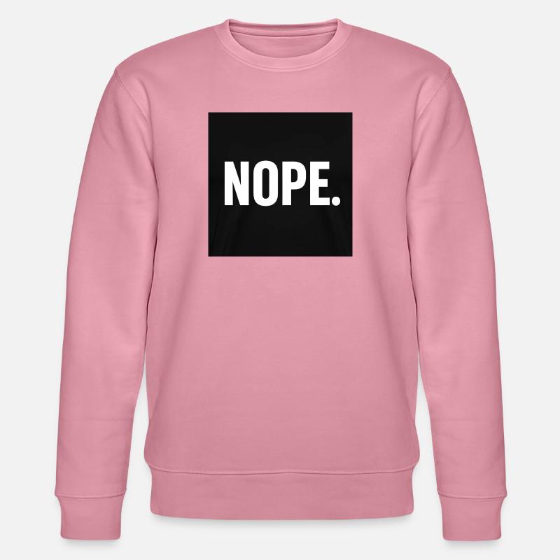 Minimalist NOPE Statement Design - Stanley/Stella CHANGER Unisex Organic Sweatshirt - lilac dream