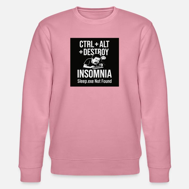 Insomnia Meme Grafik T-Shirt - Stanley/Stella Unisex Bio-Sweatshirt CHANGER  - Lila Traum