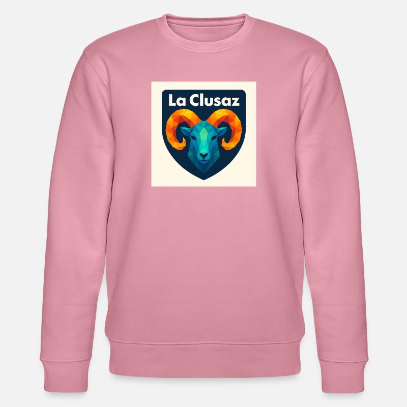 La Clusaz Geometrisches Widderwappen - Stanley/Stella Unisex Bio-Sweatshirt CHANGER  - Lila Traum