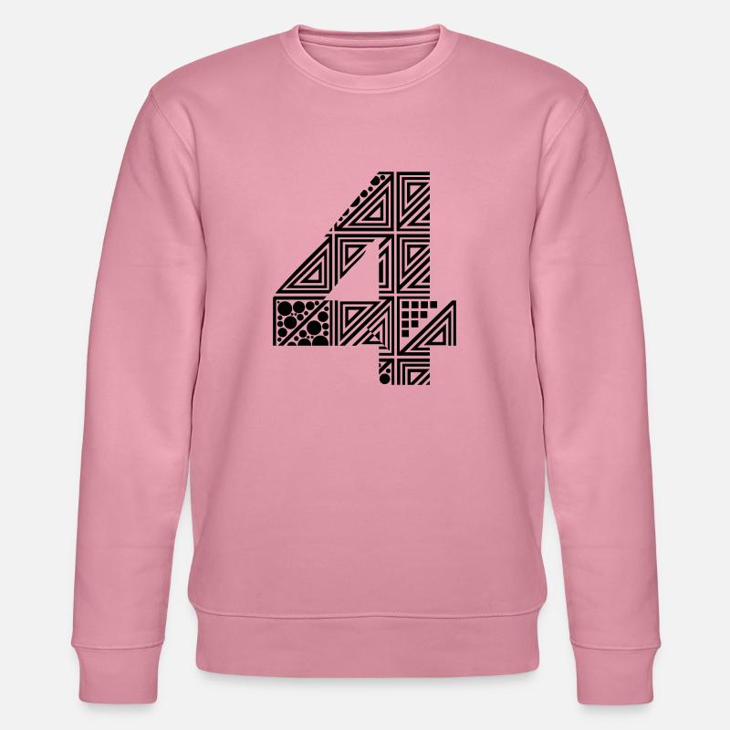 Vier Zahl 4 - Stanley/Stella Unisex Bio-Sweatshirt CHANGER  - Lila Traum