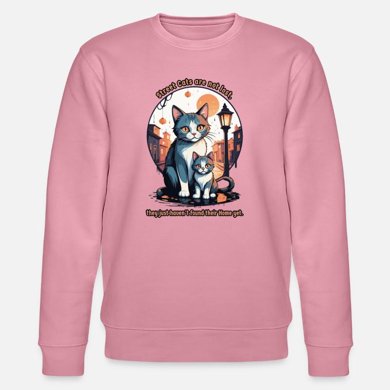 Süße Straßen Katzen - Stanley/Stella Unisex Bio-Sweatshirt CHANGER  - Lila Traum