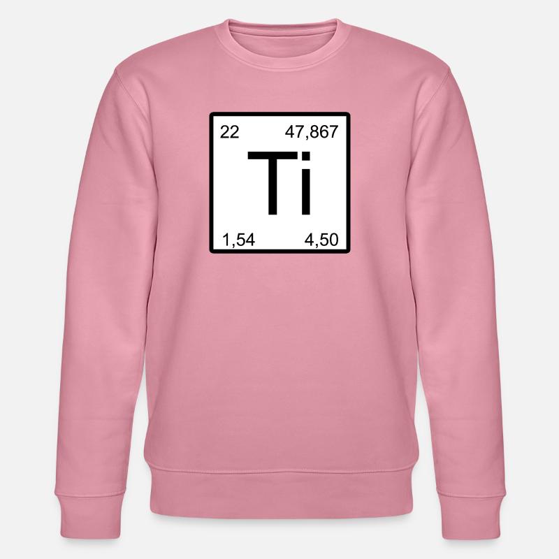 Titanium Elementsymbol Minimal Tile - Stanley/Stella Unisex Bio-Sweatshirt CHANGER  - Lila Traum