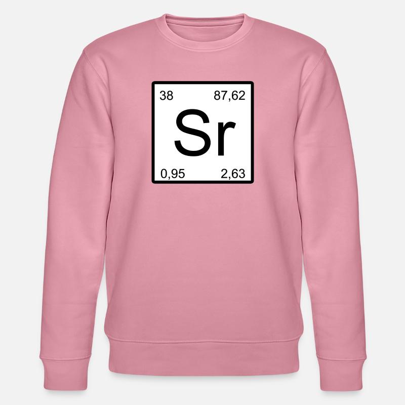 Strontium Sr Element Symbol Minimaldesign - Stanley/Stella Unisex Bio-Sweatshirt CHANGER  - Lila Traum