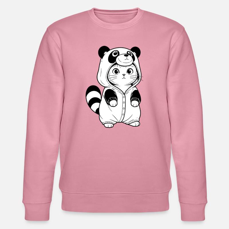 Cuddly Panda Pullover Hoodie - Stanley/Stella CHANGER Unisex Organic Sweatshirt - lilac dream