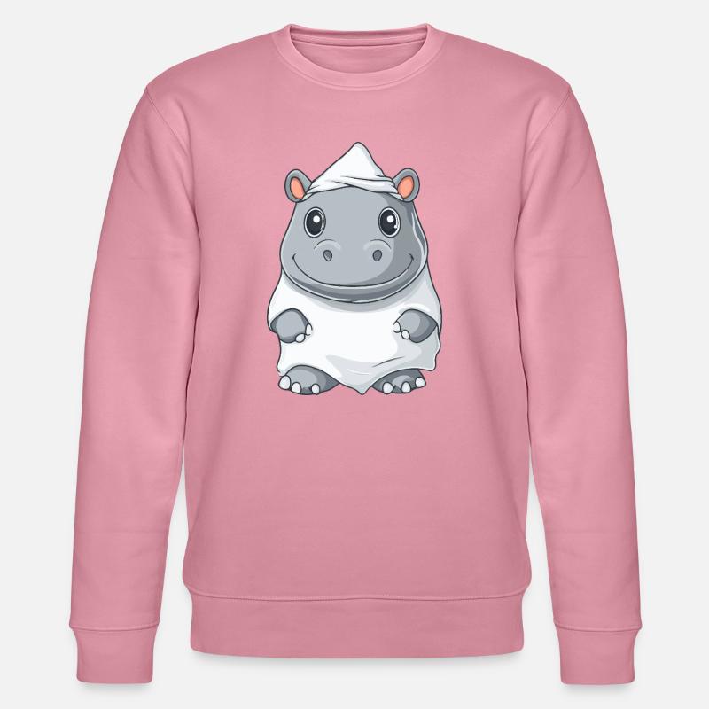 Nilpferd Halloween Geist - Stanley/Stella Unisex Bio-Sweatshirt CHANGER  - Lila Traum