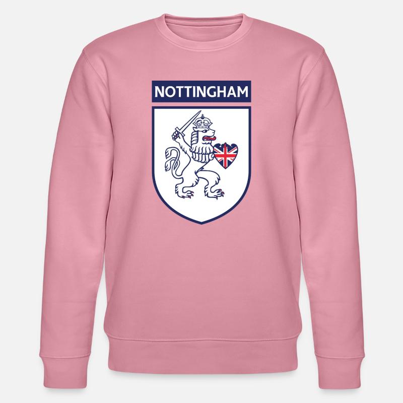 Nottingham Schild Löwe mit Schwert - Stanley/Stella Unisex Bio-Sweatshirt CHANGER  - Lila Traum
