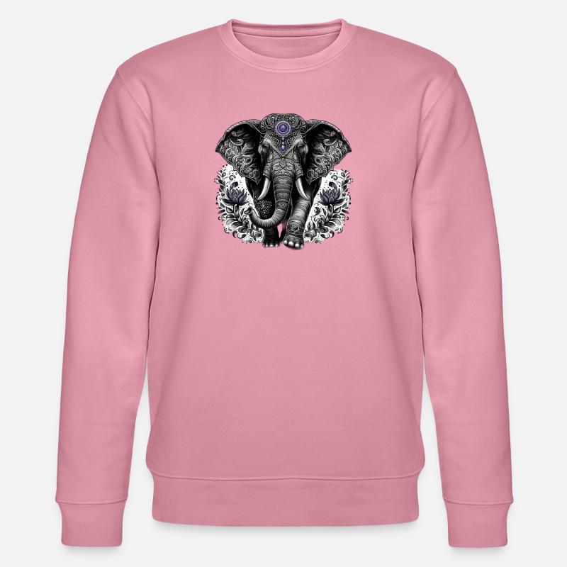Éléphant avec coiffe - Sweat bio CHANGER Stanley/Stella Unisexe - lilas onirique