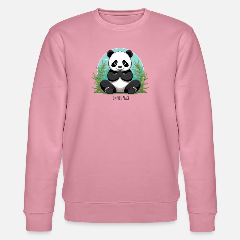 Inner Peace – Meditierender Panda - Stanley/Stella Unisex Bio-Sweatshirt CHANGER  - Lila Traum