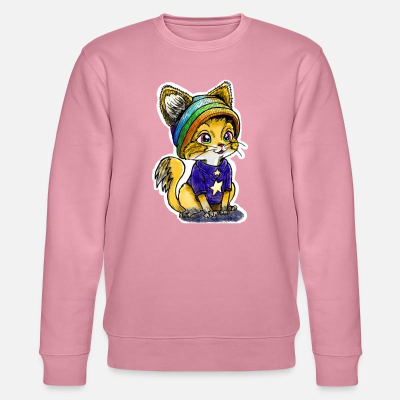 Regenbogen-Kätzchen - Stanley/Stella Unisex Bio-Sweatshirt CHANGER  - Lila Traum