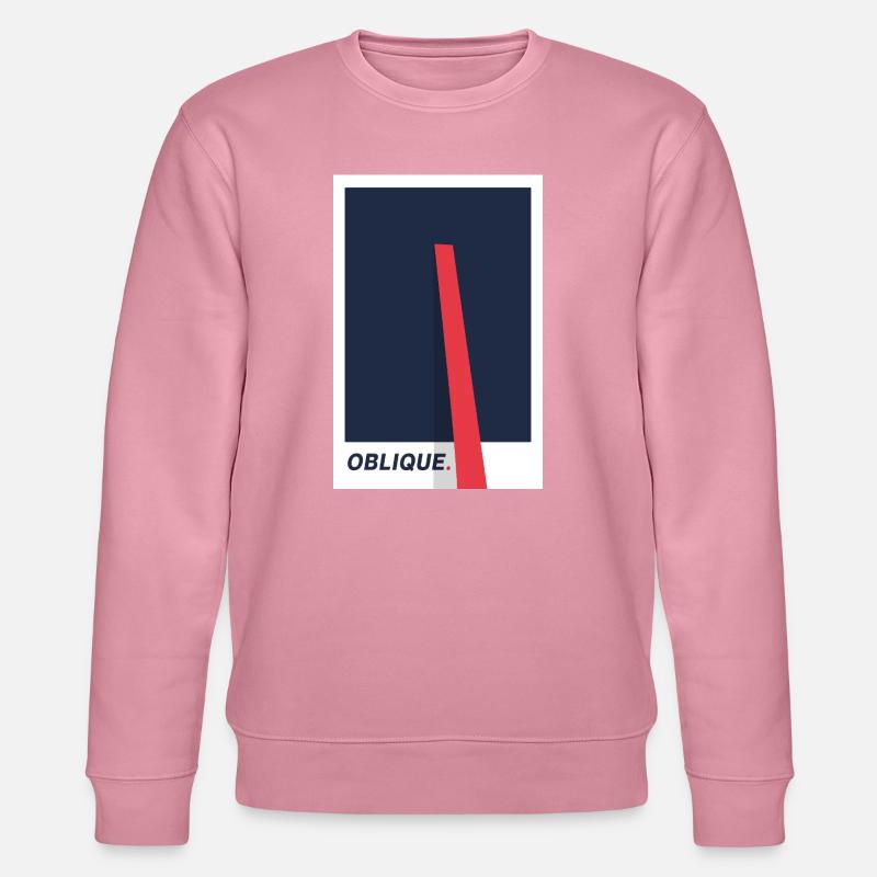 Oblique. Modern Typography Statement - Stanley/Stella CHANGER Unisex Organic Sweatshirt - lilac dream