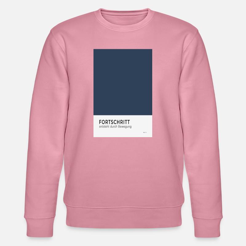 Fortschritt entsteht durch Bewegung Poster - Stanley/Stella Unisex Bio-Sweatshirt CHANGER  - Lila Traum