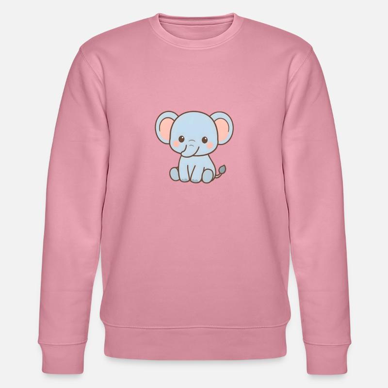 Charmanter Elefant Teddybär Design - Stanley/Stella Unisex Bio-Sweatshirt CHANGER  - Lila Traum