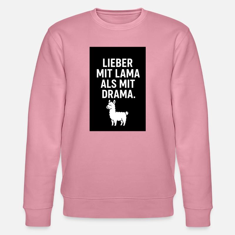 Lieber mit Lama als mit Drama - Stanley/Stella Unisex Bio-Sweatshirt CHANGER - Lila Traum