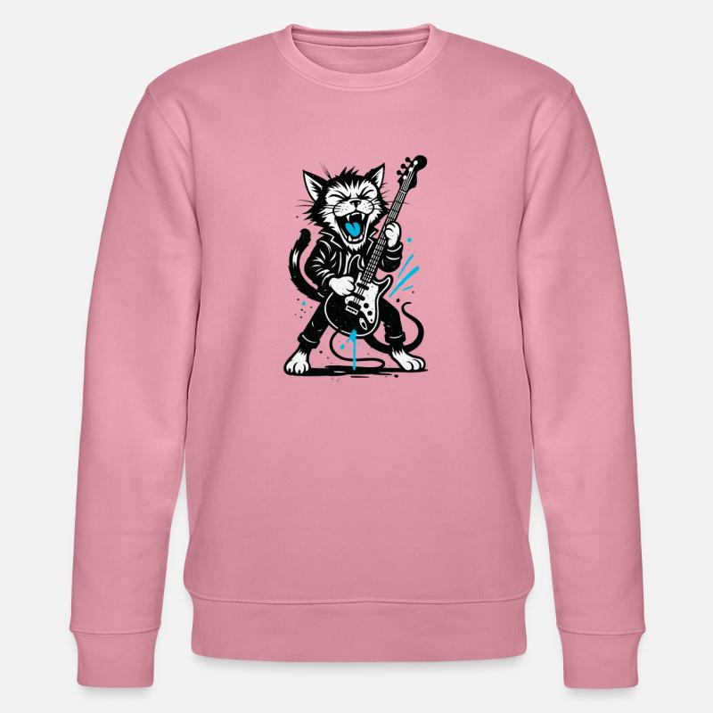 Jupe de chat avec guitare électrique - Sweat bio CHANGER Stanley/Stella Unisexe - lilas onirique