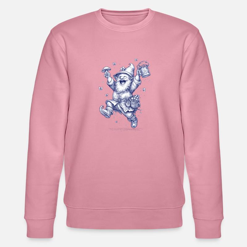 Gnom mit Bierkrug Jubelfest - Stanley/Stella Unisex Bio-Sweatshirt CHANGER  - Lila Traum