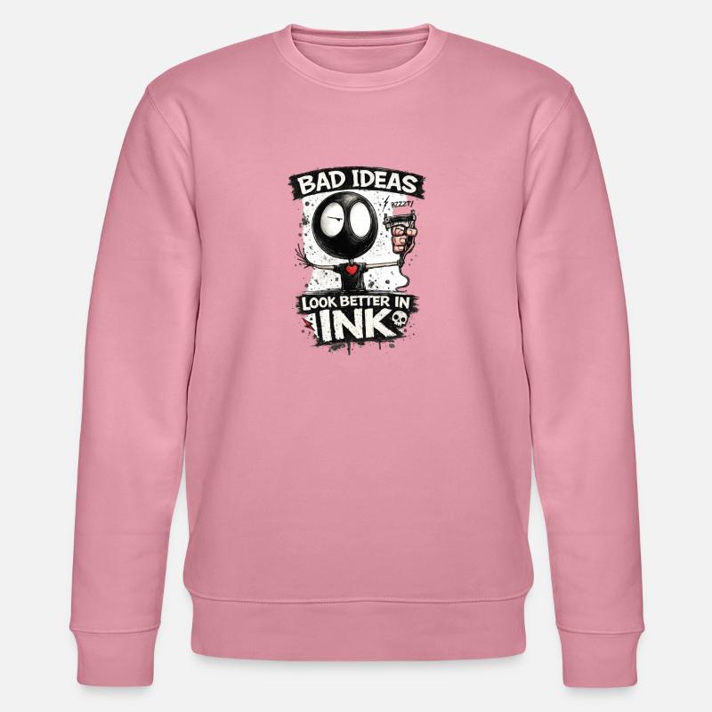 Bad Ideas Look Better in Ink - Stanley/Stella CHANGER Unisex Organic Sweatshirt - lilac dream