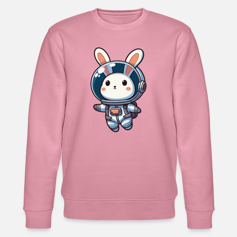 Lapin mignon, astronaute, lapin dans l’espace - Sweat bio CHANGER Stanley/Stella Unisexe - lilas onirique