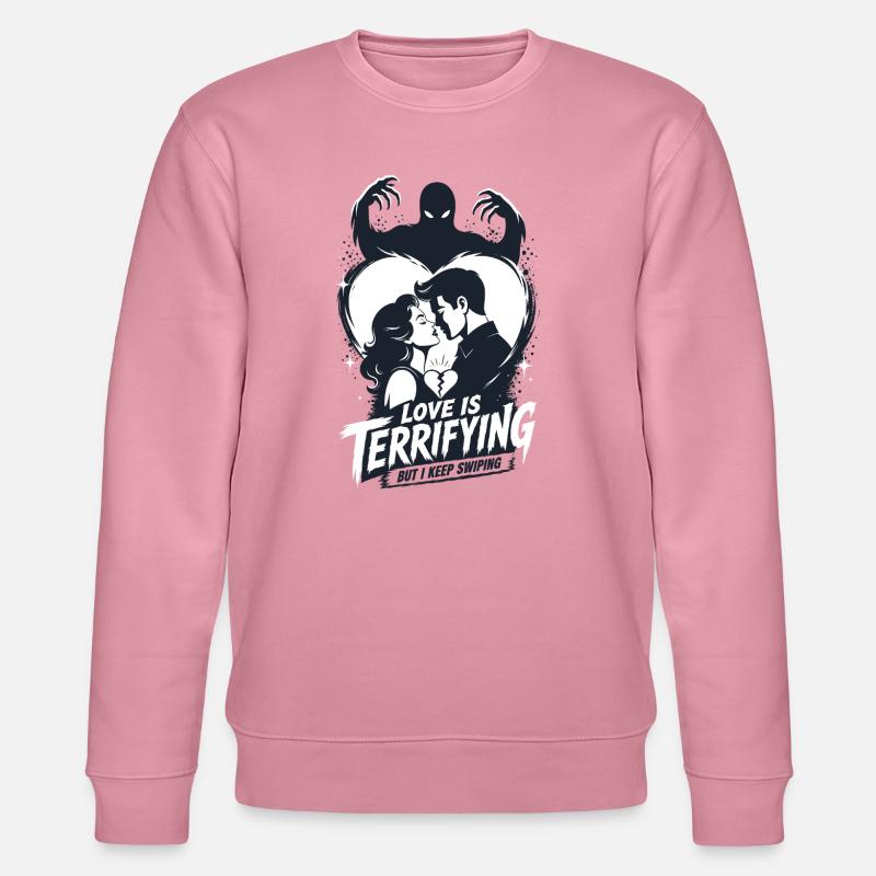Love Is Terrifying Horror - Stanley/Stella Unisex Bio-Sweatshirt CHANGER - Lila Traum