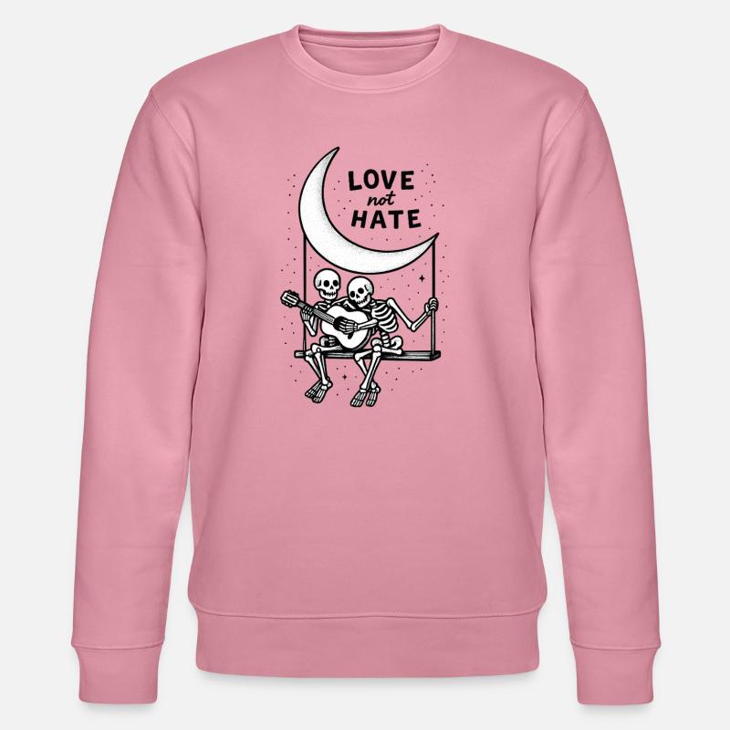 Love Not Hate Skeleton Moon Design - Sweat bio CHANGER Stanley/Stella Unisexe - lilas onirique