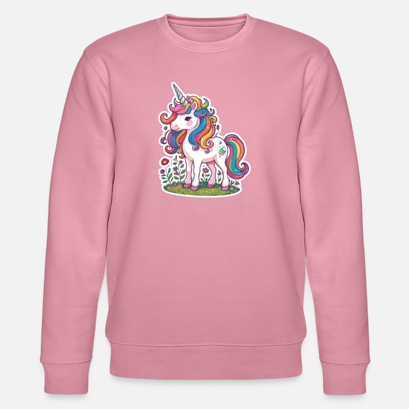 Einhorn-Blumenfeld - Stanley/Stella Unisex Bio-Sweatshirt CHANGER  - Lila Traum