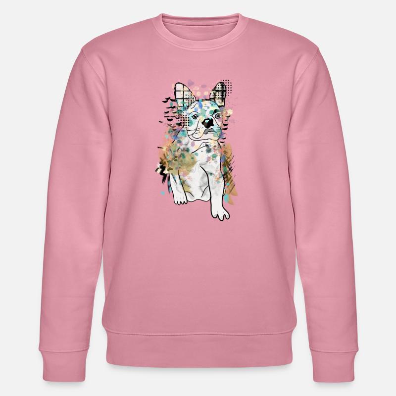 DESSIN DE BOULEDOGUE MIGNON - Sweat bio CHANGER Stanley/Stella Unisexe - lilas onirique