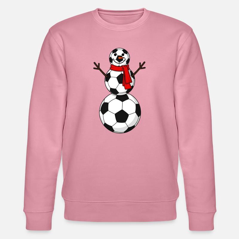 Fußball Cartoon Schneemann - Stanley/Stella Unisex Bio-Sweatshirt CHANGER  - Lila Traum