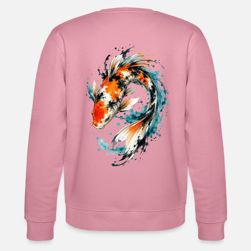 Éclaboussure de carpes koi aquarelle - Sweat bio CHANGER Stanley/Stella Unisexe - lilas onirique