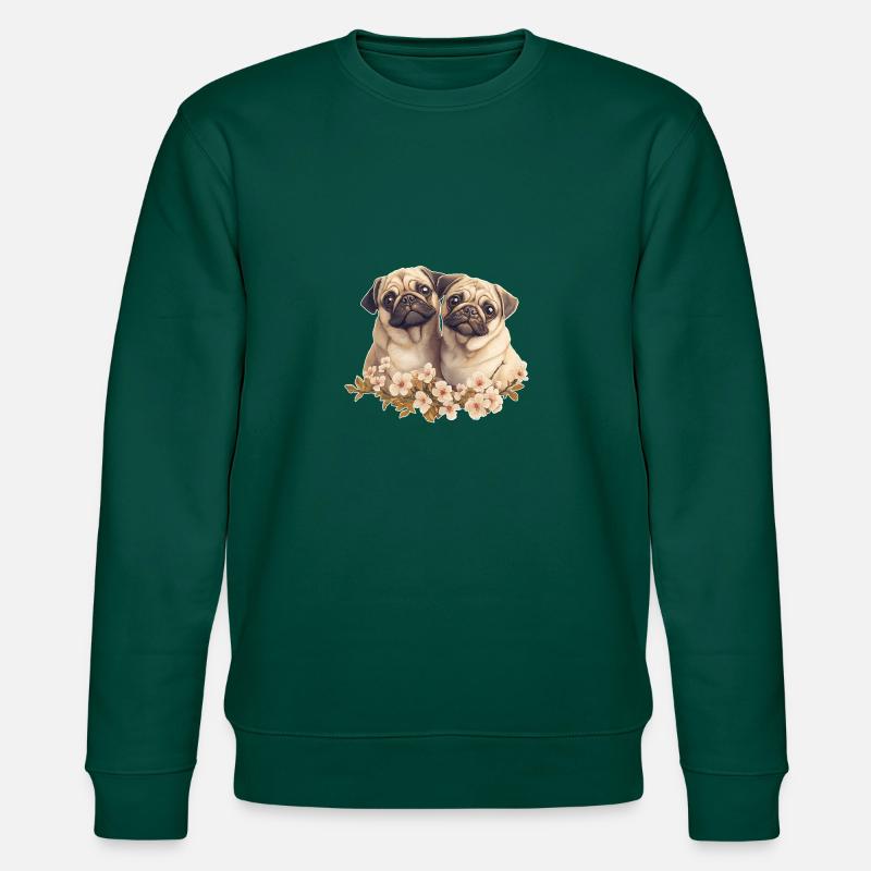 Mopspaar Mops - Stanley/Stella Unisex Bio-Sweatshirt CHANGER  - Forest