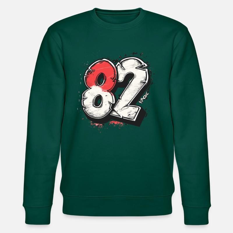 Nummer 82 oder 1982 - Stanley/Stella Unisex Bio-Sweatshirt CHANGER  - Forest