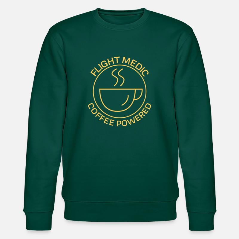 Flight Medic Coffee powered Luftrettung - Stanley/Stella Unisex Bio-Sweatshirt CHANGER  - Forest