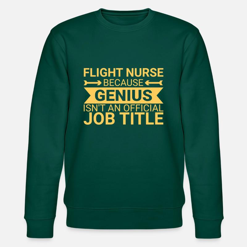 Flight Nurse Genius Luftrettung - Stanley/Stella Unisex Bio-Sweatshirt CHANGER - Forest