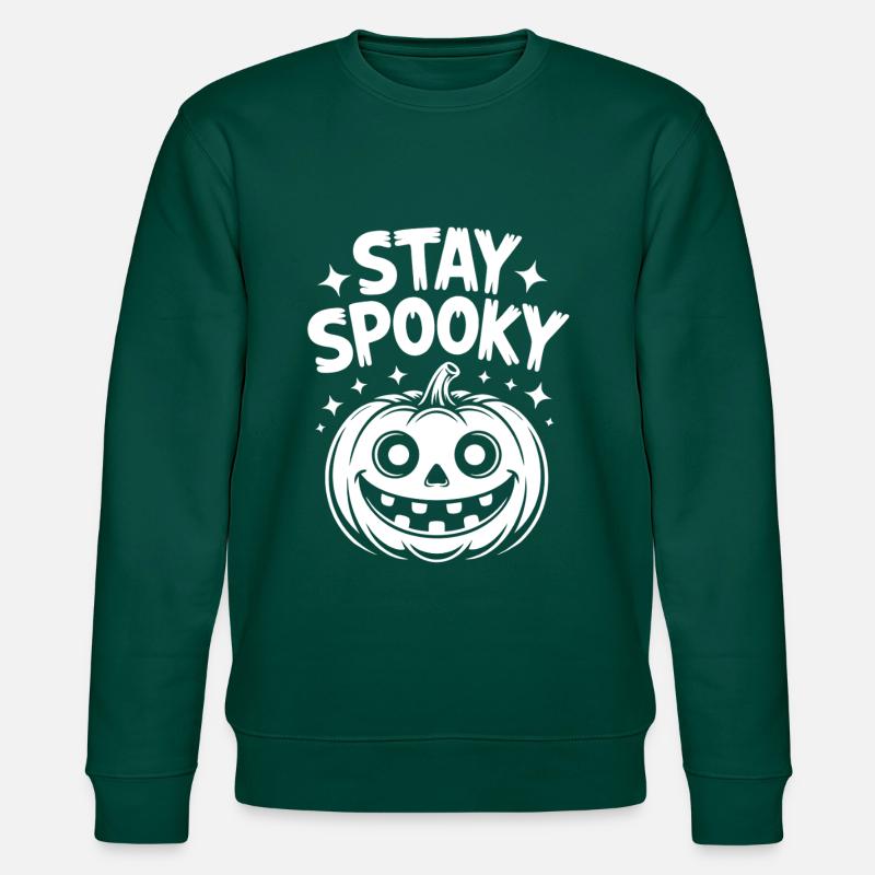 Restez effrayant drôle Halloween Design - Sweat bio CHANGER Stanley/Stella Unisexe - forêt