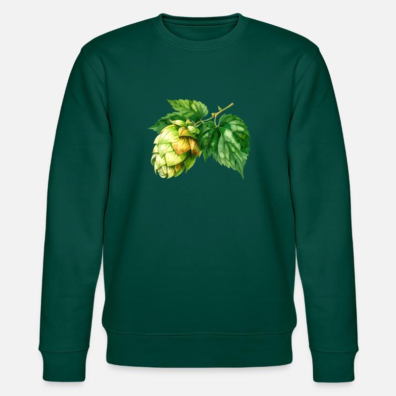Houblon - aquarelle - Sweat bio CHANGER Stanley/Stella Unisexe - forêt